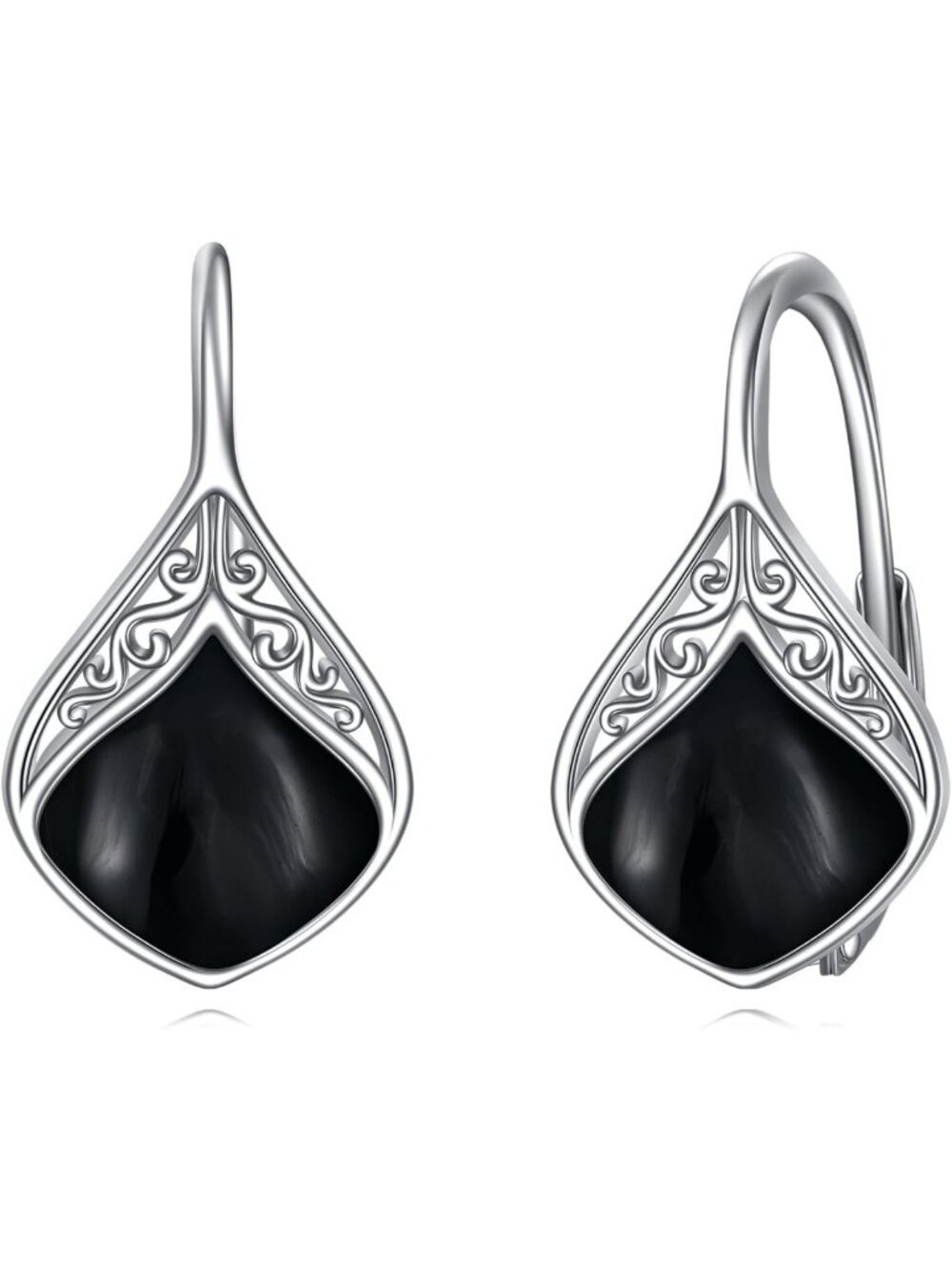 Elegant Moonstone Teardrop Earrings | 925 Sterling Silver Leverback for Women